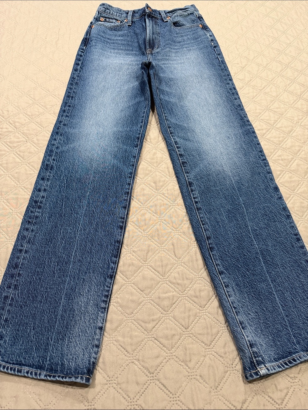 pistola Straight Leg Jeans in Medium Blue Wash - Picture 5 of 13
